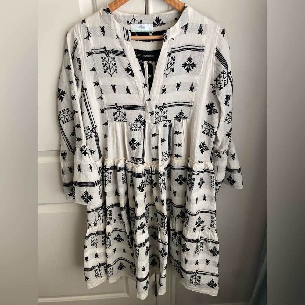 Anthropologie Devotion Twins Embroidered Tunic Dress